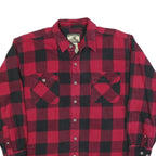 FIELD & STREAM Mens Red & Black Check Lumberjack Shirt XL Cotton Blend Casual