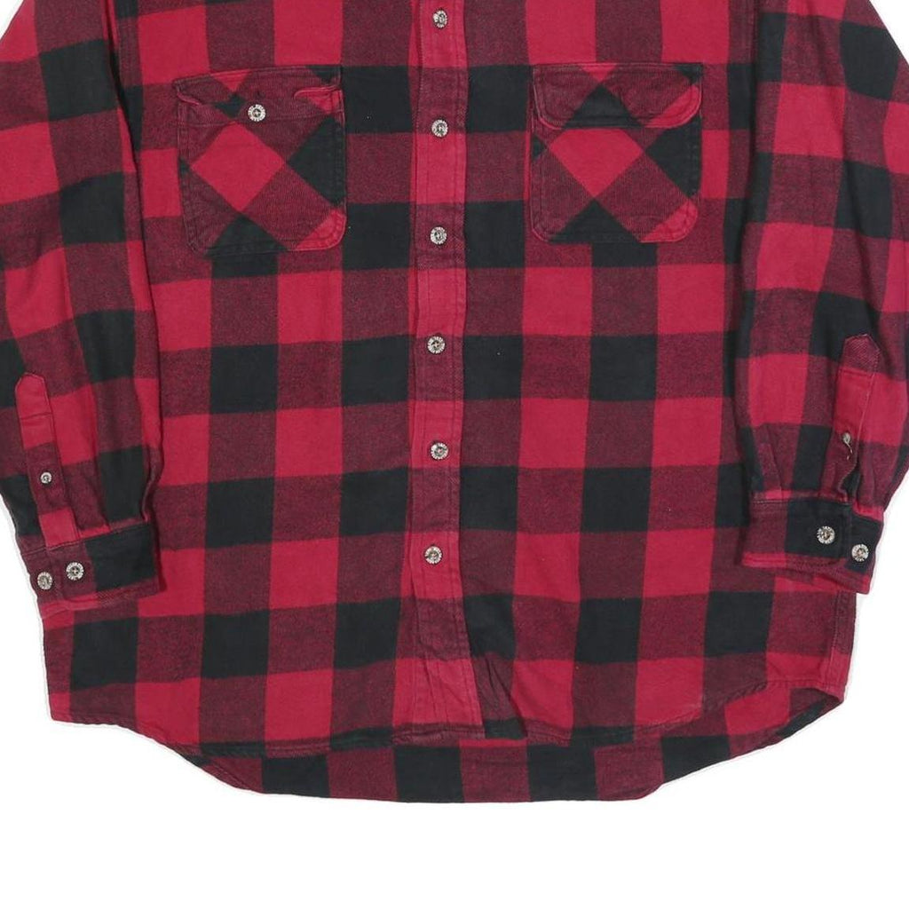 FIELD & STREAM Mens Red & Black Check Lumberjack Shirt XL Cotton Blend Casual