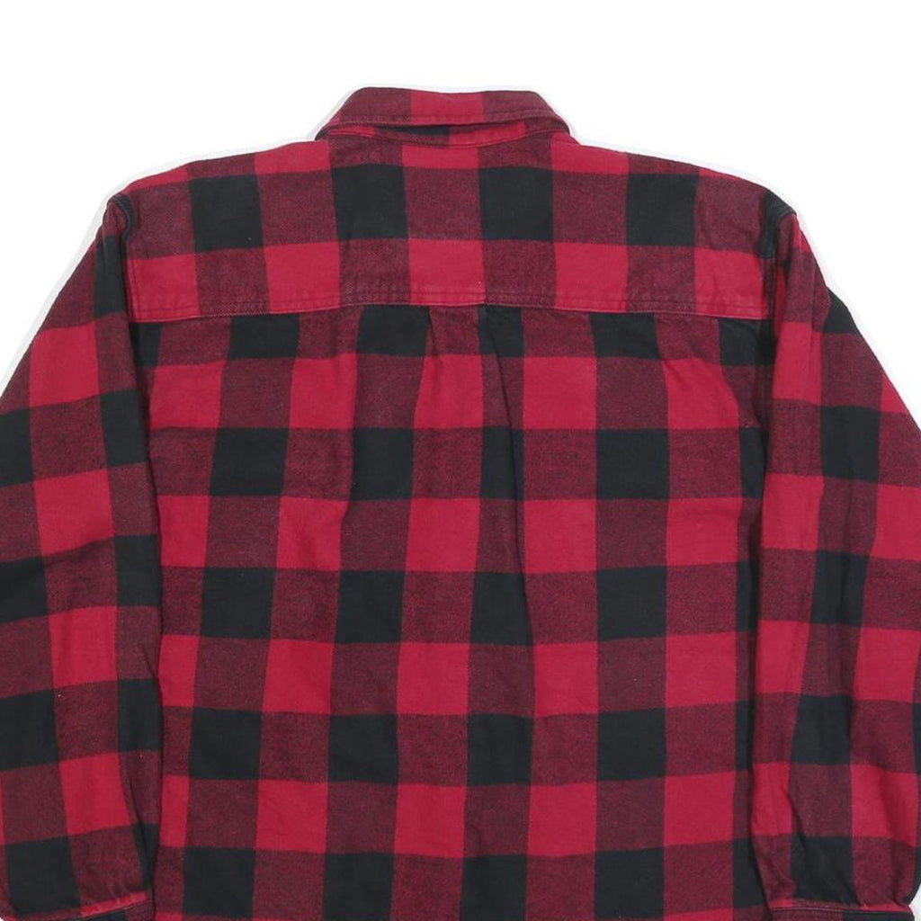 FIELD & STREAM Mens Red & Black Check Lumberjack Shirt XL Cotton Blend Casual