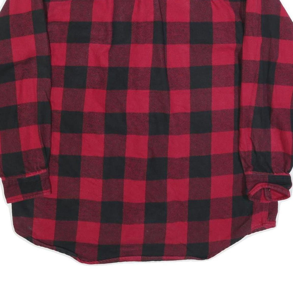 FIELD & STREAM Mens Red & Black Check Lumberjack Shirt XL Cotton Blend Casual