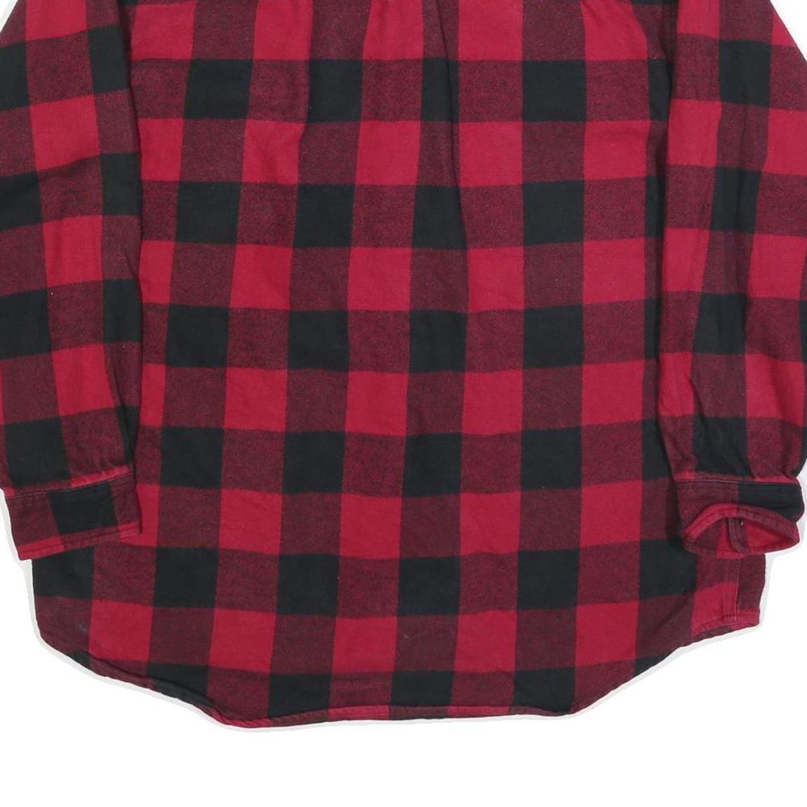 FIELD & STREAM Mens Red & Black Check Lumberjack Shirt XL Cotton Blend Casual