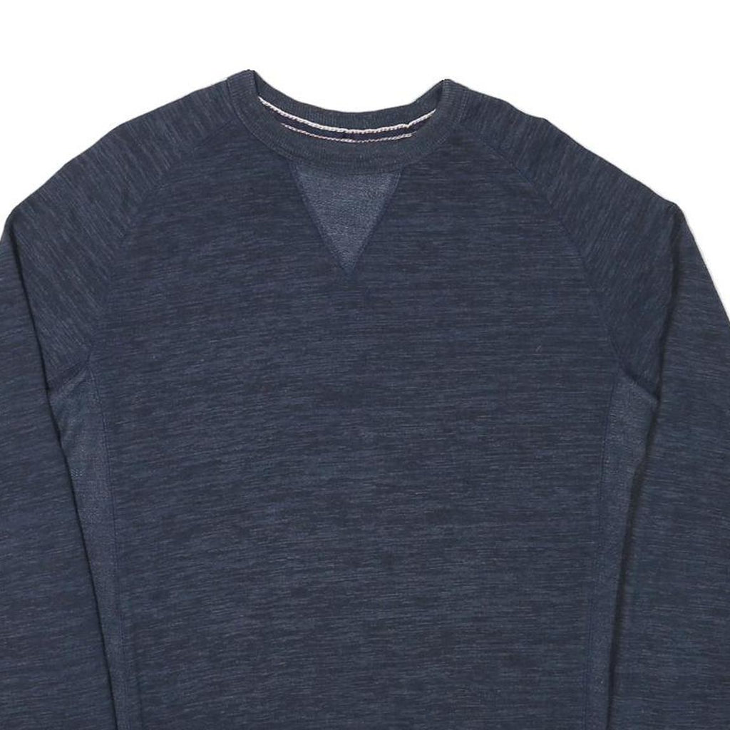 TOMMY HILFIGER Mens Blue Crew Neck M Cotton Blend Pullover Sweatshirt Casual