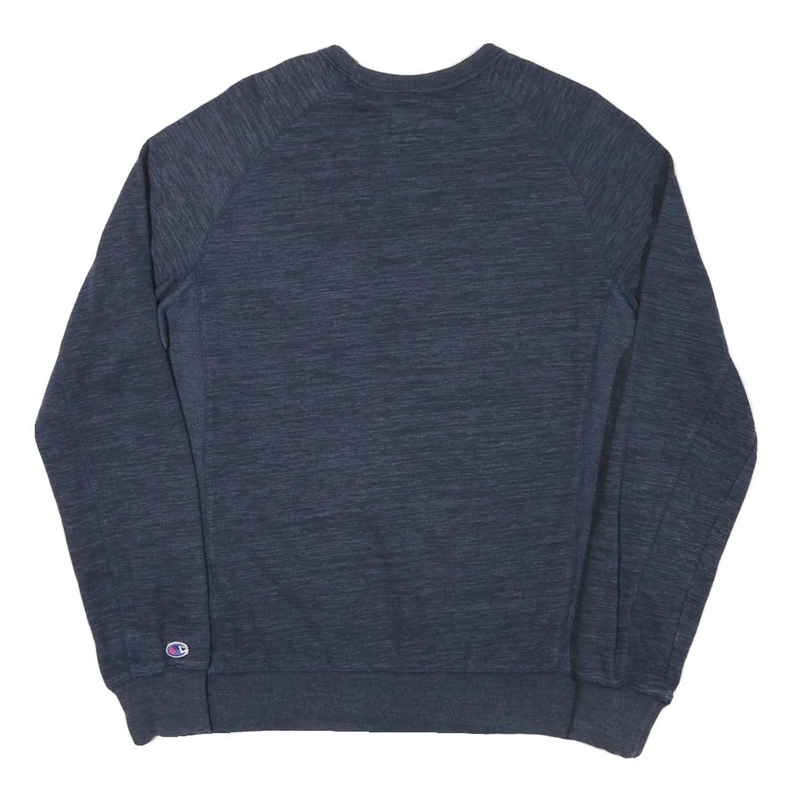 TOMMY HILFIGER Mens Blue Crew Neck M Cotton Blend Pullover Sweatshirt Casual