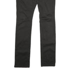 PHARD Womens Black Regular Fit Straight Cotton Blend Trousers W34 L36 Casual
