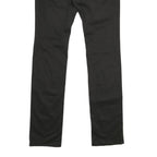 PHARD Womens Black Regular Fit Straight Cotton Blend Trousers W34 L36 Casual