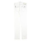 DIESEL Womens White Slim Skinny Denim Jeans Cotton Blend W27 L34 Zip Pocket