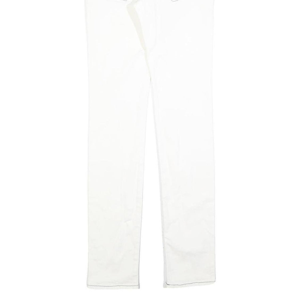 DIESEL Womens White Slim Skinny Denim Jeans Cotton Blend W27 L34 Zip Pocket