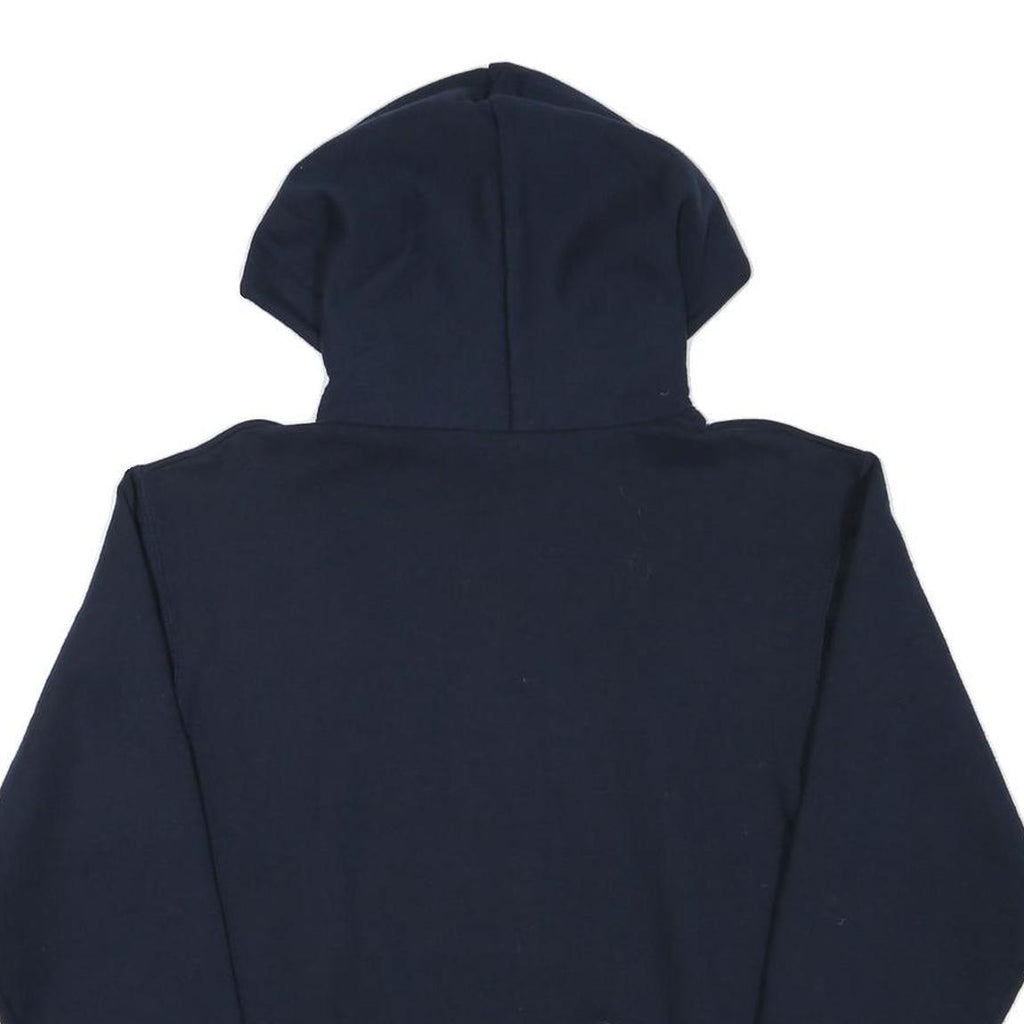 CHAMPION Mens Navy Blue Cedric's Tavern Printed Pullover Hoodie S Cotton Blend
