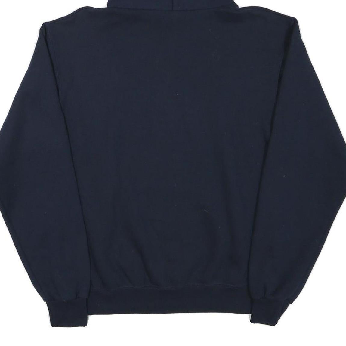 CHAMPION Mens Navy Blue Cedric's Tavern Printed Pullover Hoodie S Cotton Blend