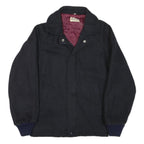 WEINSTOCKS Mens Black Cotton Blend Bomber Jacket S Woven Zip Up Casual