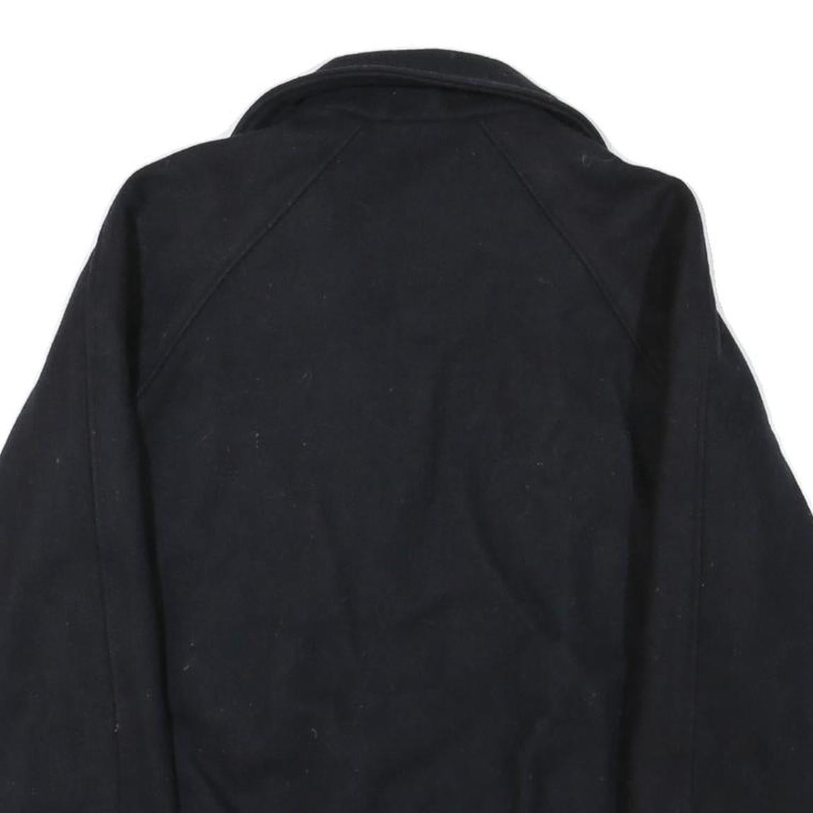 WEINSTOCKS Mens Black Cotton Blend Bomber Jacket S Woven Zip Up Casual