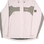 JACK WOLFSKIN Womens Beige & Grey Outdoor Jacket UK 12 Polyester Blend Zip