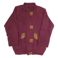 CURRENT SEEN Womens Maroon Jacket M Cotton Blend Zip Plain Casual Lightweight