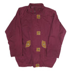 CURRENT SEEN Womens Maroon Jacket M Cotton Blend Zip Plain Casual Lightweight