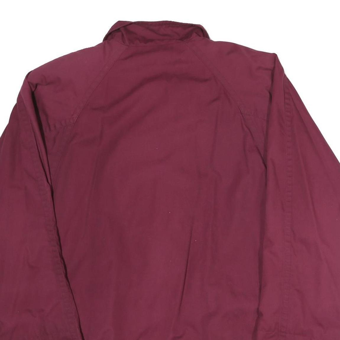 CURRENT SEEN Womens Maroon Jacket M Cotton Blend Zip Plain Casual Lightweight
