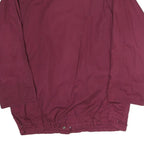 CURRENT SEEN Womens Maroon Jacket M Cotton Blend Zip Plain Casual Lightweight