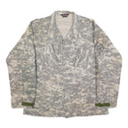 TRU-SPEC Mens Grey Camouflage Button Jacket XL Cotton Blend Military Combat