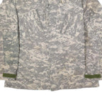 TRU-SPEC Mens Grey Camouflage Button Jacket XL Cotton Blend Military Combat