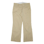 TOMMY HILFIGER Womens Cotton Blend Beige Relaxed Straight Trousers W35 L31
