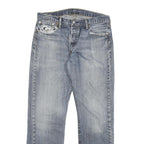 LEVI'S 501 Mens Jeans Blue Regular Straight Denim Medium W34 L32 Classic Button