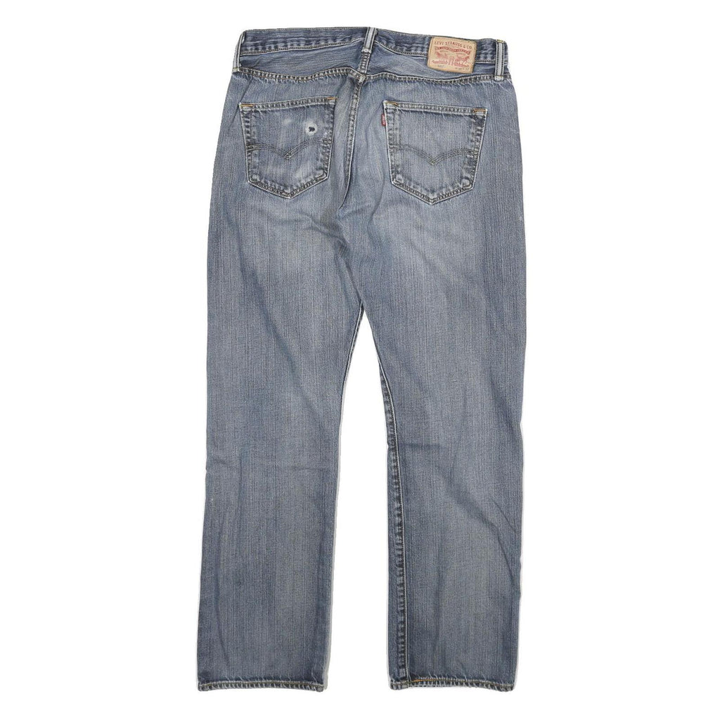 LEVI'S 501 Mens Jeans Blue Regular Straight Denim Medium W34 L32 Classic Button