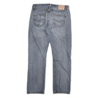 LEVI'S 501 Mens Jeans Blue Regular Straight Denim Medium W34 L32 Classic Button
