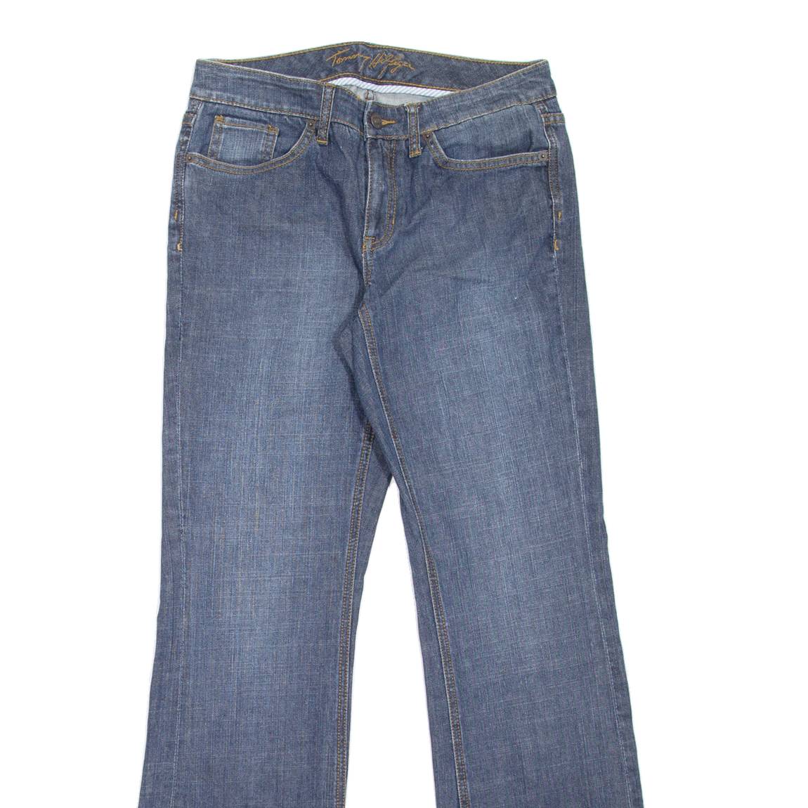 TOMMY HILFIGER Womens Jeans Blue Regular Bootcut Stone Wash W30 L33