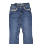 WESTERN BLUE Womens Regular Fit Bootcut Denim Medium Wash W26 L28 Embroidered