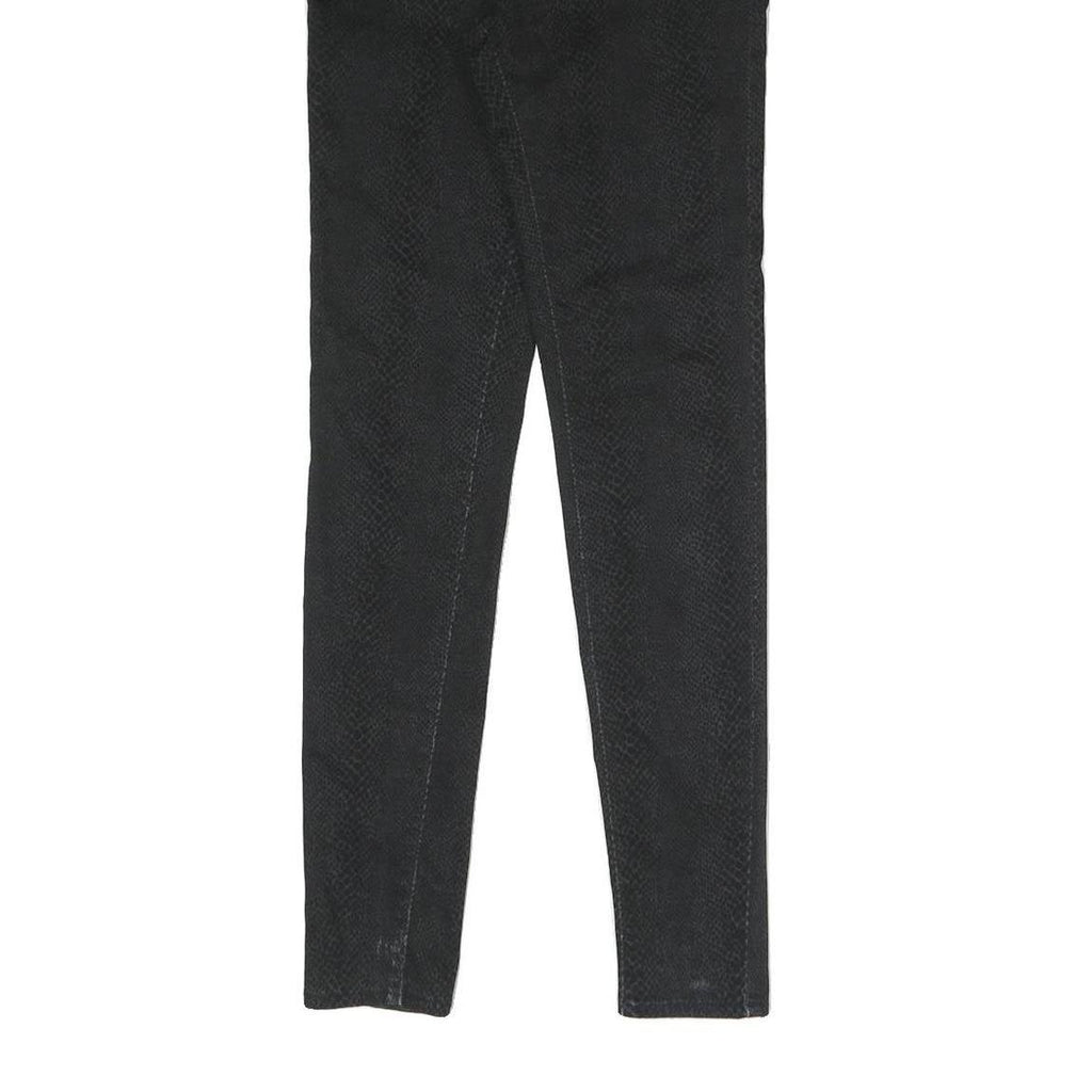 LEVI'S Womens Black Slim Slim Fit Skinny Trousers W26 L29 Cotton Blend Zip