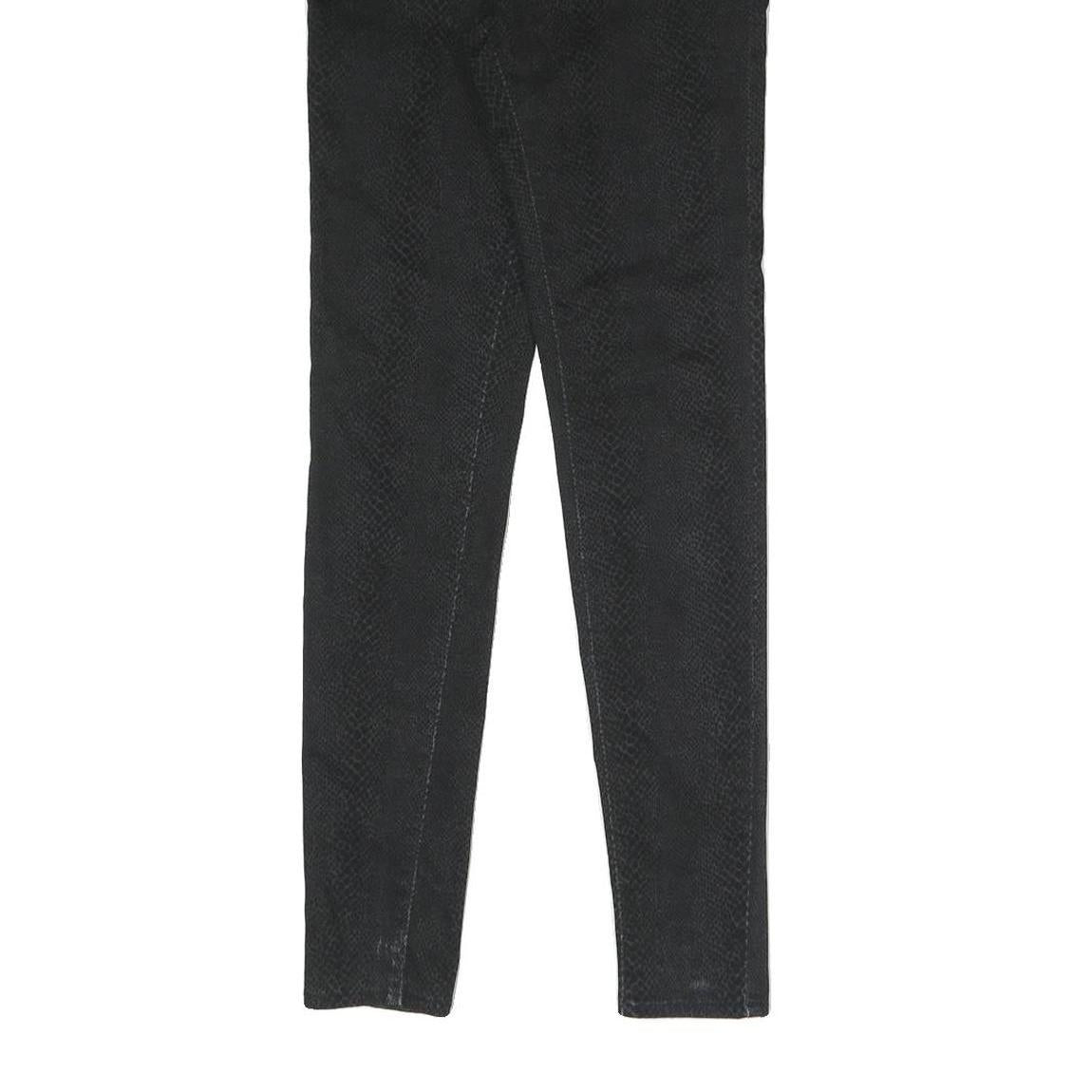LEVI'S Womens Black Slim Slim Fit Skinny Trousers W26 L29 Cotton Blend Zip