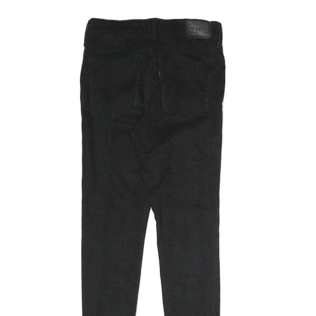 LEVI'S Womens Black Slim Slim Fit Skinny Trousers W26 L29 Cotton Blend Zip