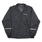 NEWLINE Mens Black Sports Jacket L Polyester Blend Plain Zip Athletic Outdoor