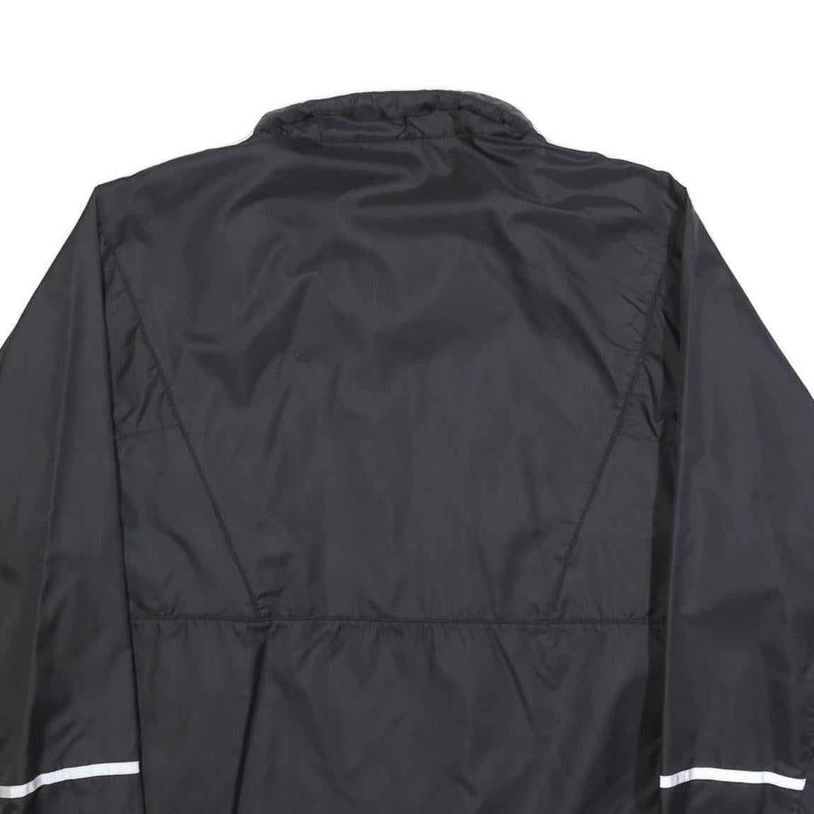 NEWLINE Mens Black Sports Jacket L Polyester Blend Plain Zip Athletic Outdoor
