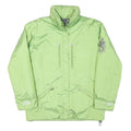 Womens Green Lightweight Polyester Blend Jacket L Embroidered Detail Zip Closure