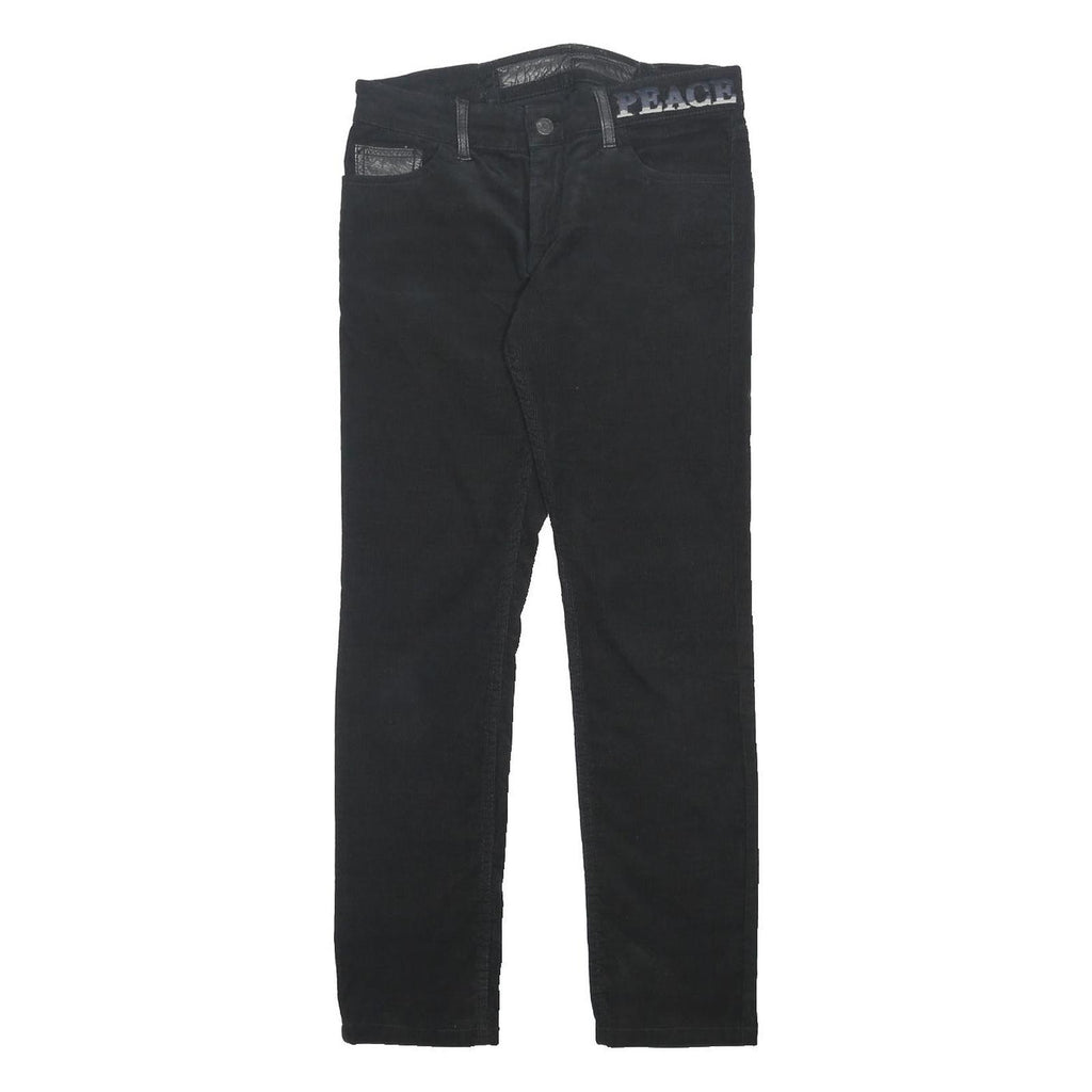ZADIG & VOLTAIRE Womens Black Cotton Blend Regular Skinny Trousers W28 L27 Peace