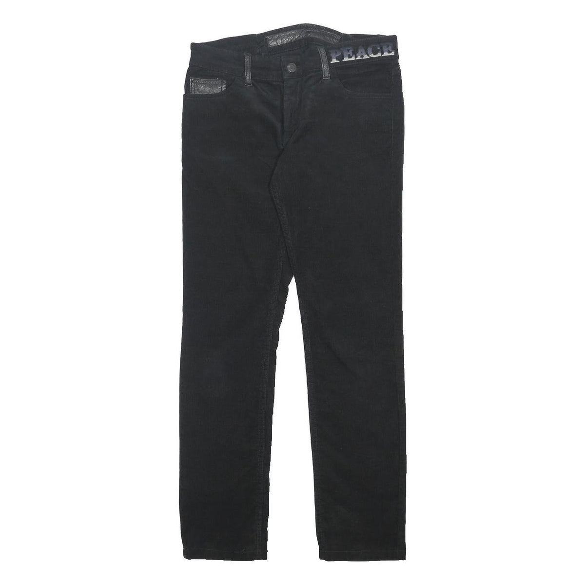 ZADIG & VOLTAIRE Womens Black Cotton Blend Regular Skinny Trousers W28 L27 Peace