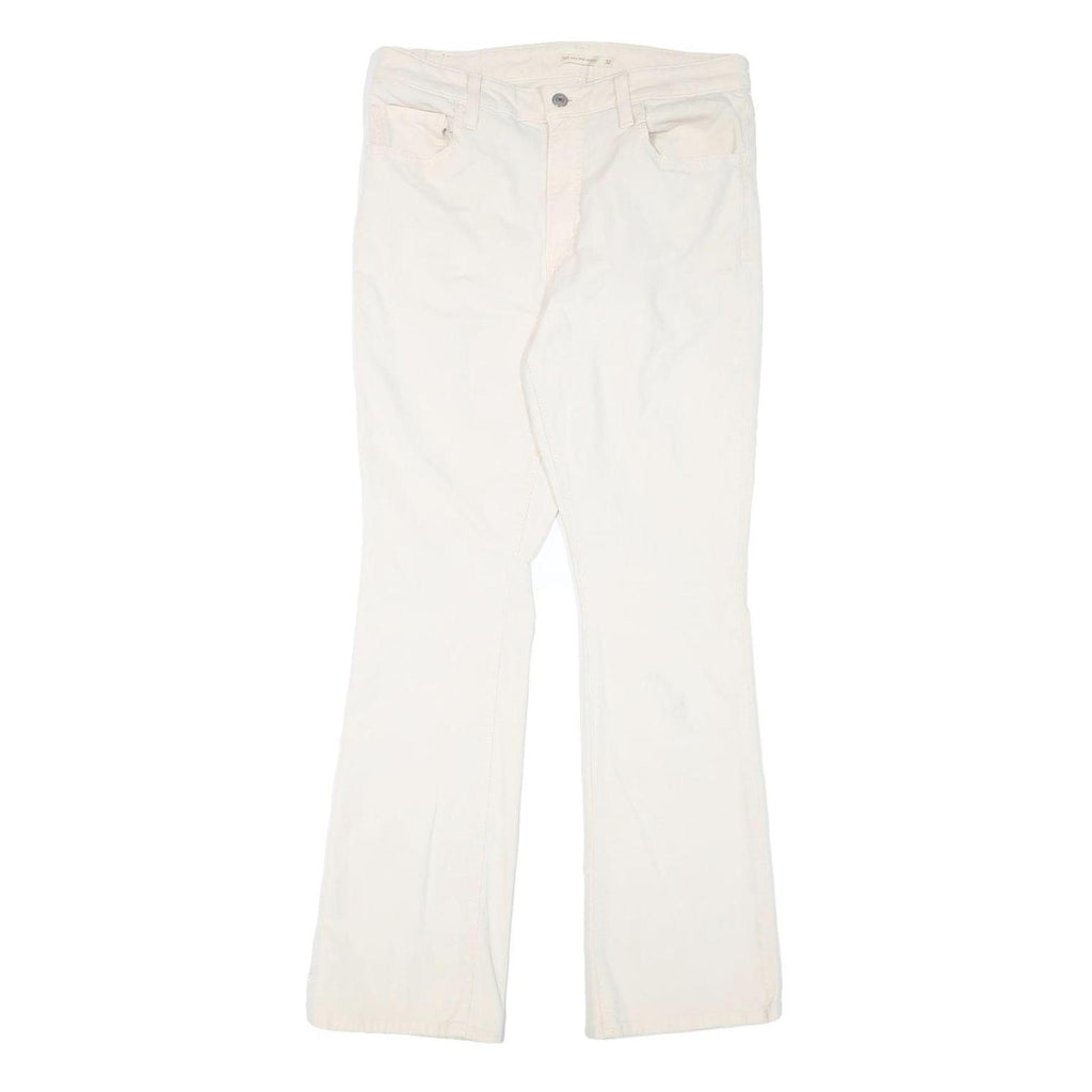 LEVI'S Womens Cotton Blend White Regular Tapered Trousers W32 L30 Classic Fit