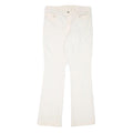 LEVI'S Womens Cotton Blend White Regular Tapered Trousers W32 L30 Classic Fit