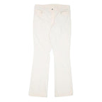 LEVI'S Womens Cotton Blend White Regular Tapered Trousers W32 L30 Classic Fit