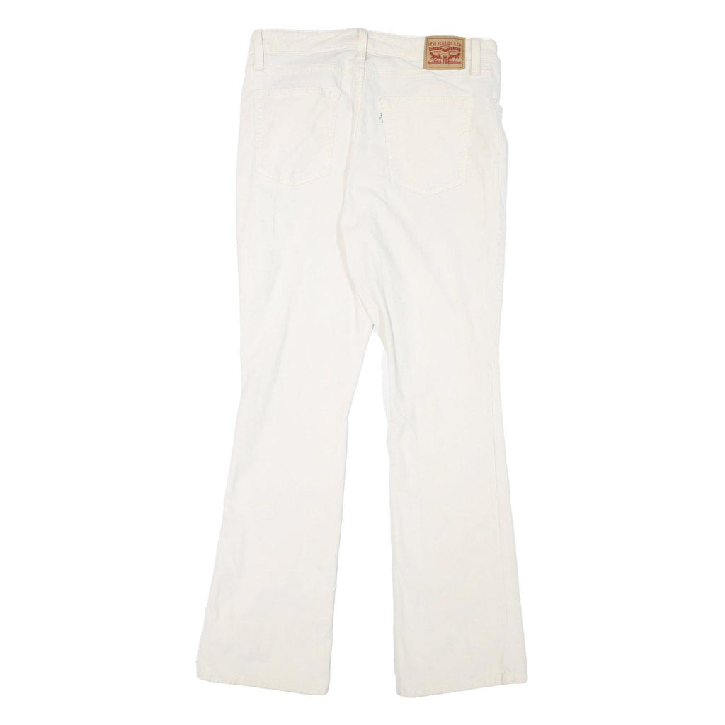 LEVI'S Womens Cotton Blend White Regular Tapered Trousers W32 L30 Classic Fit