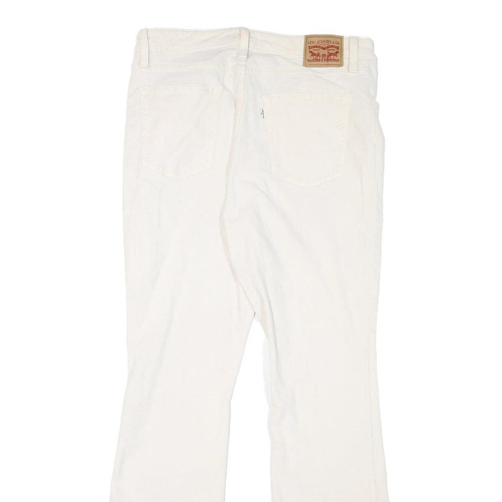 LEVI'S Womens Cotton Blend White Regular Tapered Trousers W32 L30 Classic Fit