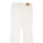 LEVI'S Womens Cotton Blend White Regular Tapered Trousers W32 L30 Classic Fit