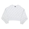 NIKE Womens White Crew Neck M Cotton Blend Sweatshirt Logo Print