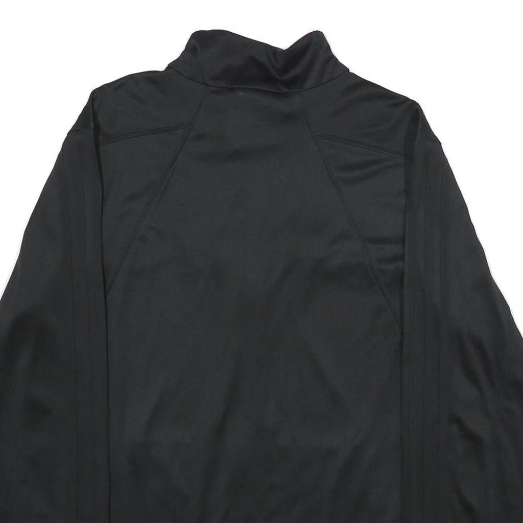 ADIDAS Mens Black & Burgundy Track Jacket M Polyester Zip Sportswear