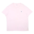 POLO RALPH LAUREN Mens Pink Cotton Blend T-Shirt XL Short Sleeve Crew Neck