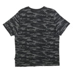 PUMA Mens Black & Grey Camouflage Casual T-Shirt L Short Sleeve Crew Neck Logo