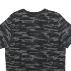 PUMA Mens Black & Grey Camouflage Casual T-Shirt L Short Sleeve Crew Neck Logo
