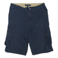 TOMMY HILFIGER Mens Navy Cargo Shorts M W32 Cotton Blend Casual Comfort