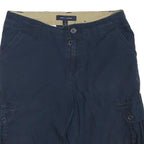 TOMMY HILFIGER Mens Navy Cargo Shorts M W32 Cotton Blend Casual Comfort