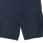 TOMMY HILFIGER Mens Navy Cargo Shorts M W32 Cotton Blend Casual Comfort